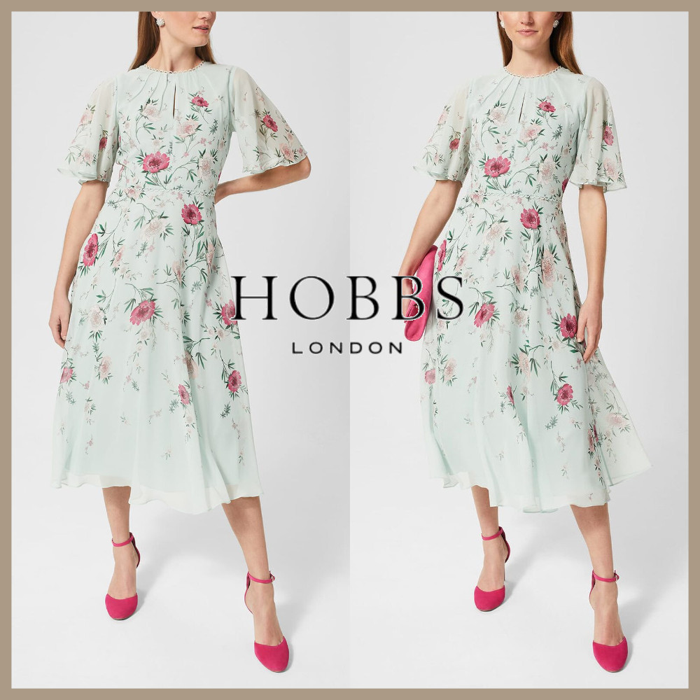 ★Hobbs London★ PRIYA シルク フローラル プリント ワンピース