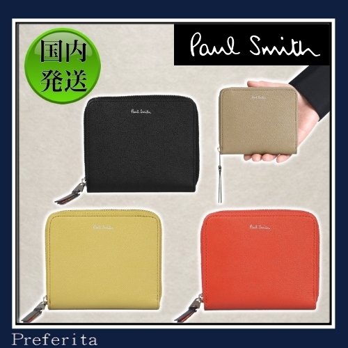 【Paul Smith】アーティストストライププラー ジップ 2折り 財布