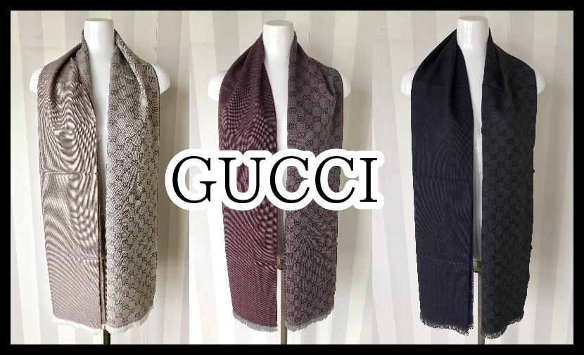 【GUCCI/グッチ】 GG柄 ツートーンカラーデザインストール 即発