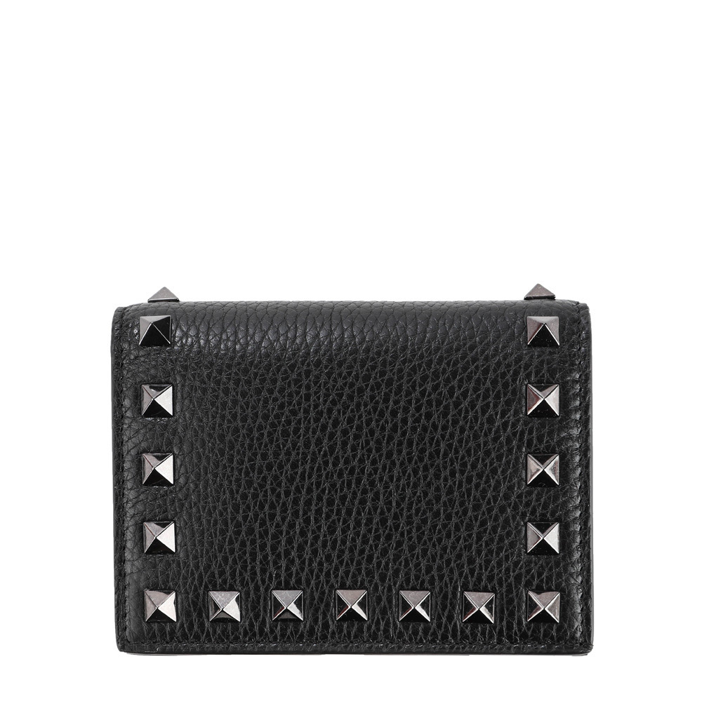 VALENTINO★関税込 人気新作 ロックスタッズ 折りたたみ財布