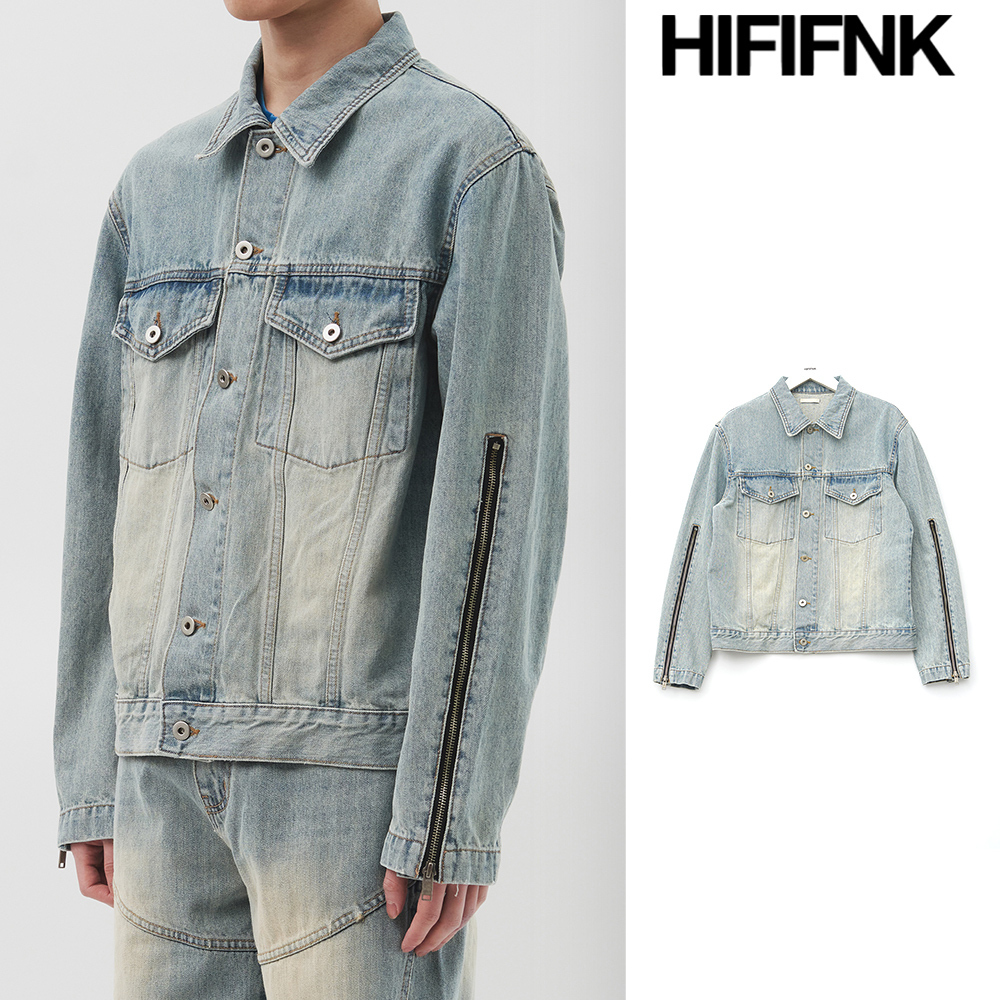 【HI FI FNK】Redon Zipper Denim Jacket
