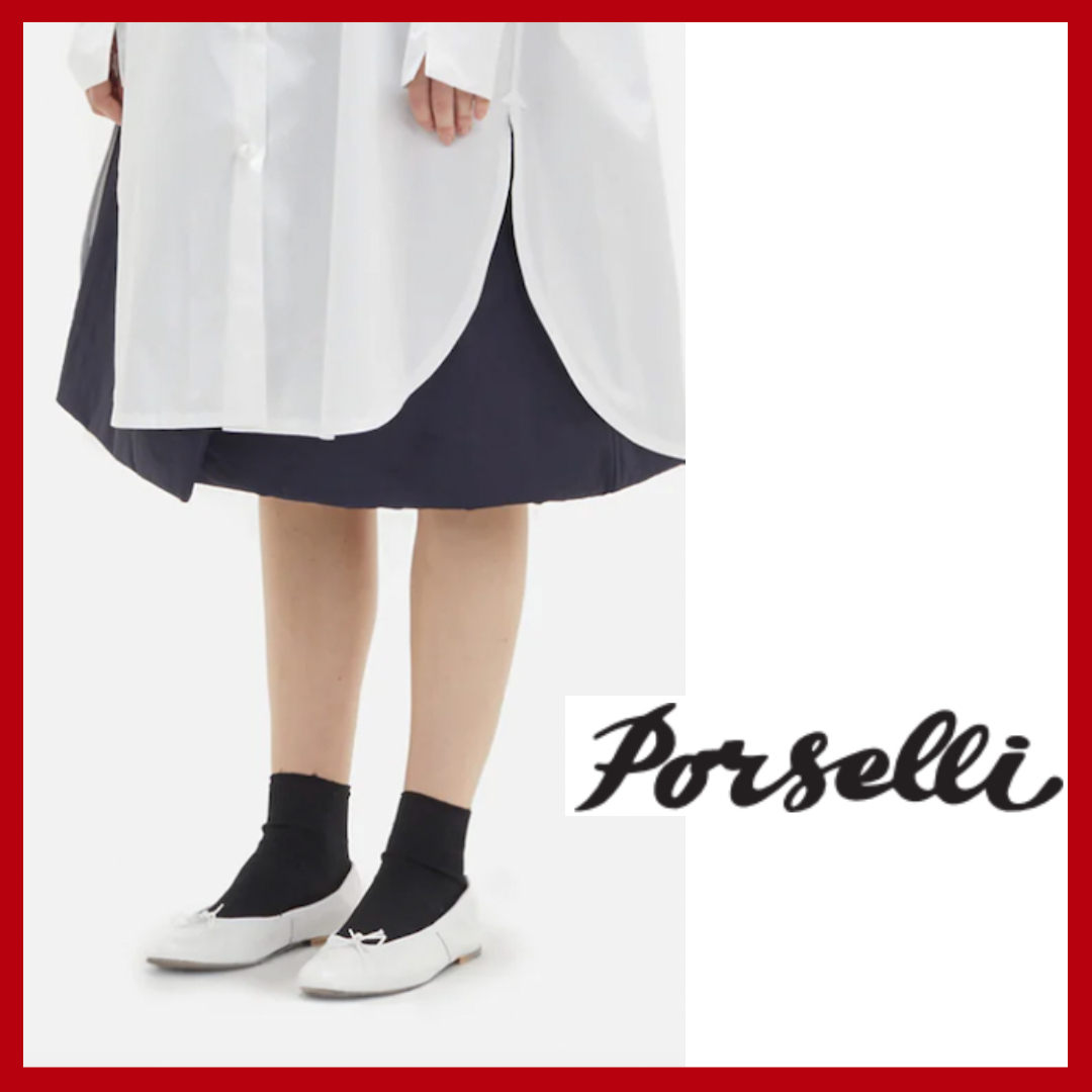 [PORSELLI] レザーフラットシューズ / 14色