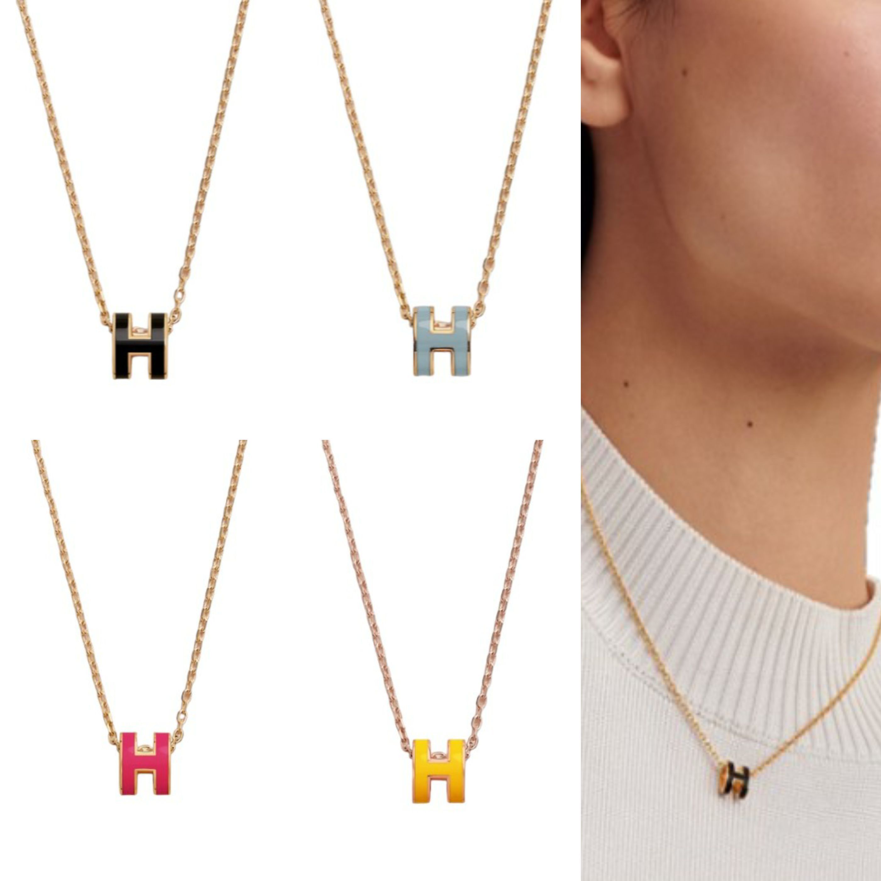 ☆HERMES☆入手困難☆お洒落 Pendente Mini Pop H☆Gold