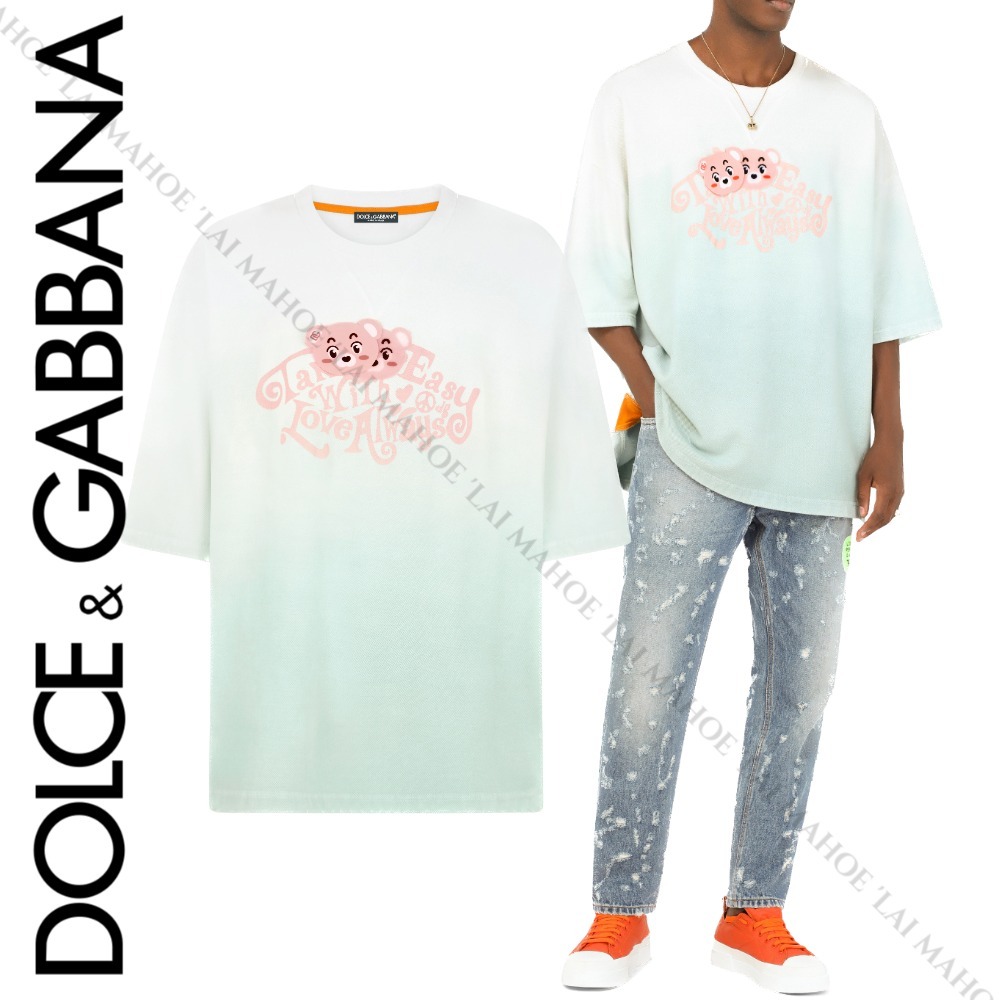 DOLCE&GABBANA ワッペン付きコットンピケTシャツ