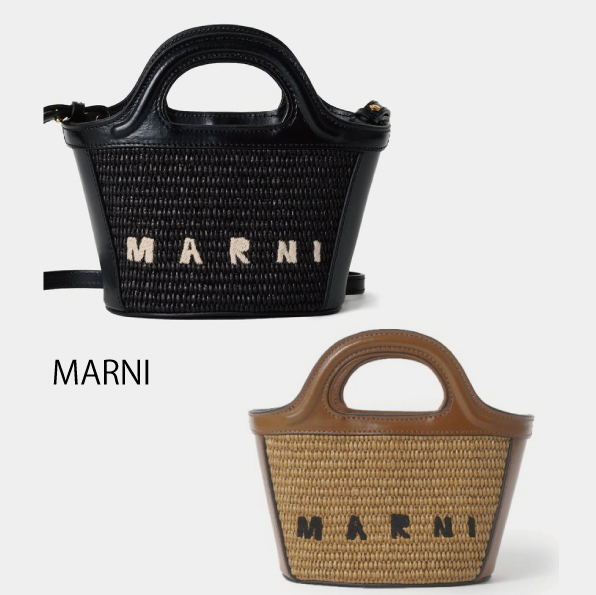 【MARNI】TROPICALIA MICRO レザー ラフィア マイクロ バッグ