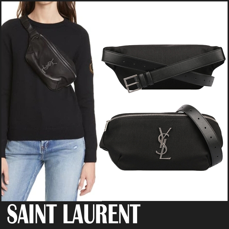 送料関税込☆SAINT LAURENT クラシック モノグラム ベルトバッグ