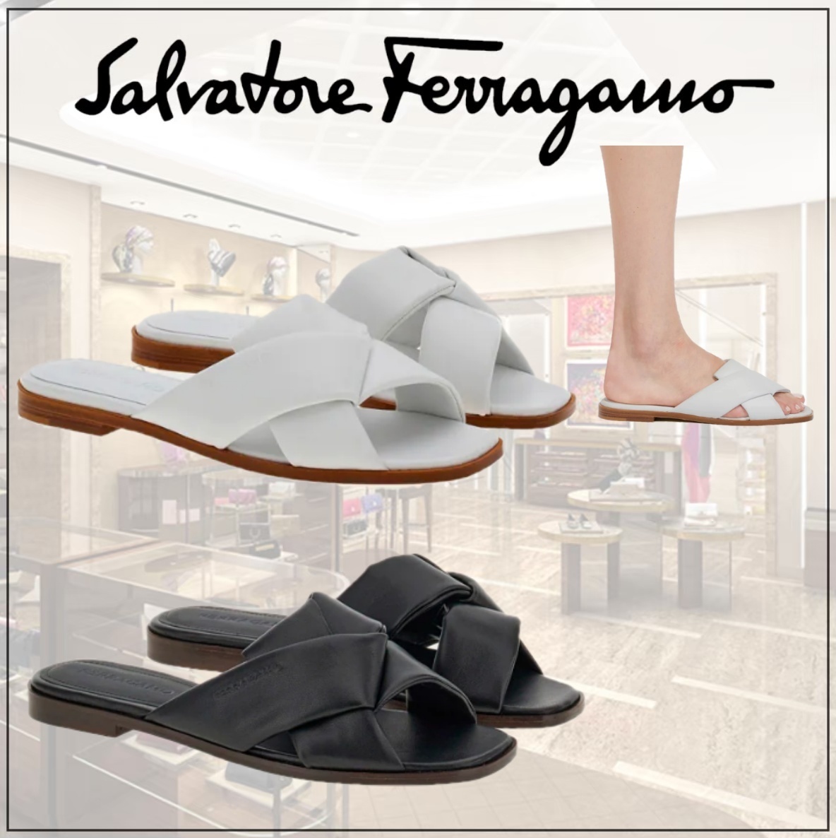 [Salvatore Ferragamo] スライドサンダル