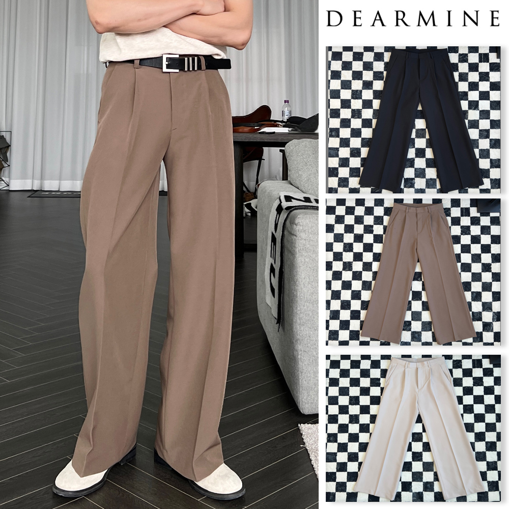 【DEARMINE】Taps Long Wide Slacks