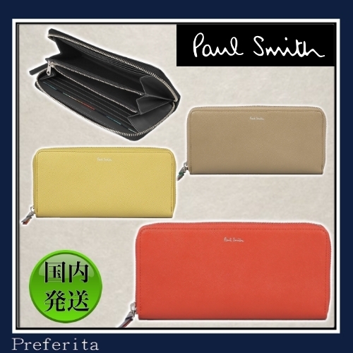 【Paul Smith】アーティストストライププラー 長財布 ジップ