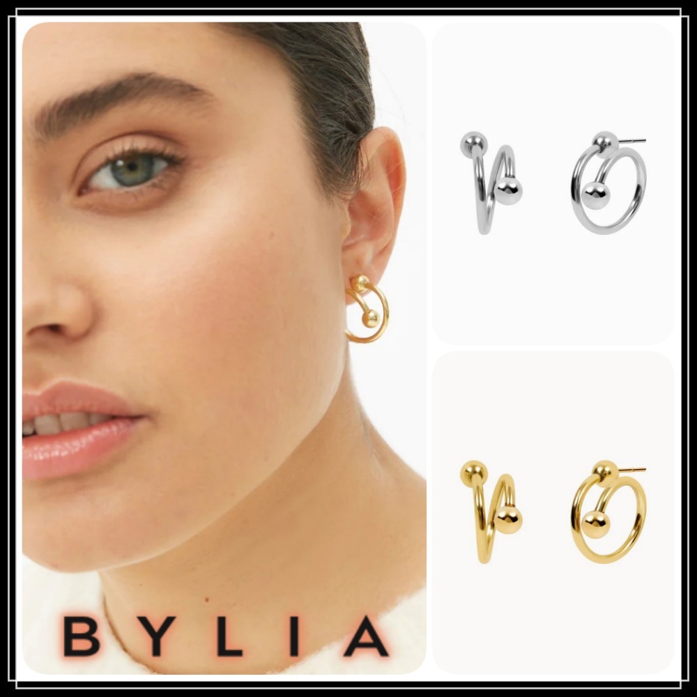 日本未入荷★大注目ブランド【Bylia】ピアス★SPIRAL BALL