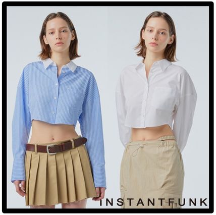 INSTANTFUNK Shirts & Blouses Casual Style Street Style Logo Shirts & Blouses