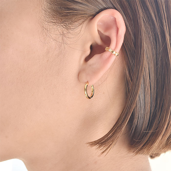 【国内即発】≪JACKIE MACK≫ CZ ゴールド フープ ピアス 国内即発】≪JACKIE MACK≫ CZ ゴールド フープ ピアス