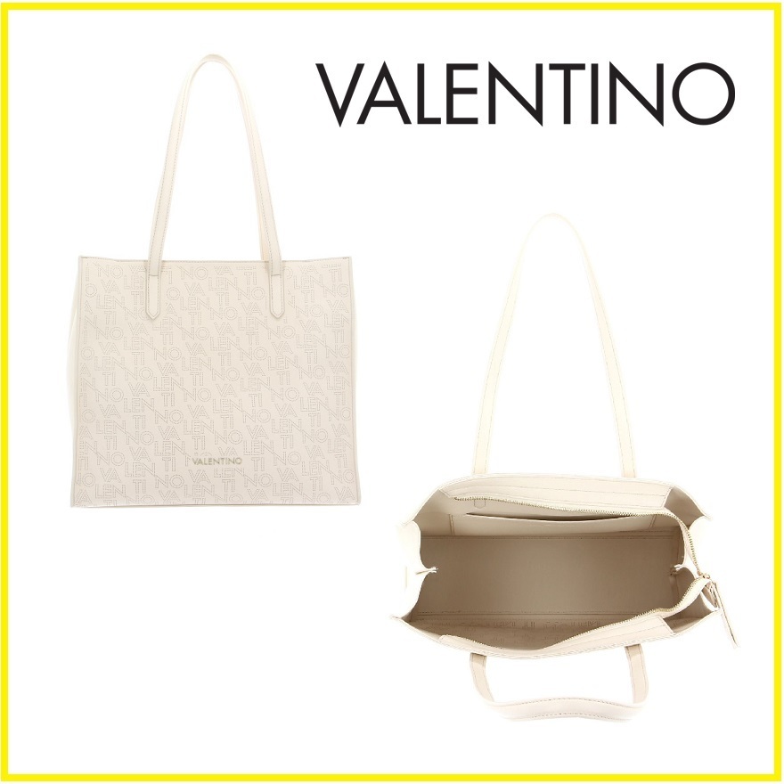 Mario Valentino★フロント・全面ロゴ☆合皮☆トートバッグ