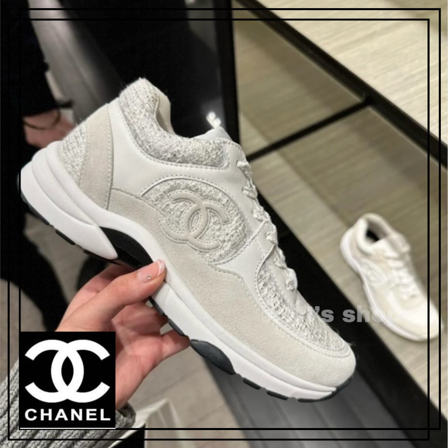 23SS/カジュアルスタイルに◎】CHANEL スニーカー ツイード 美品 靴