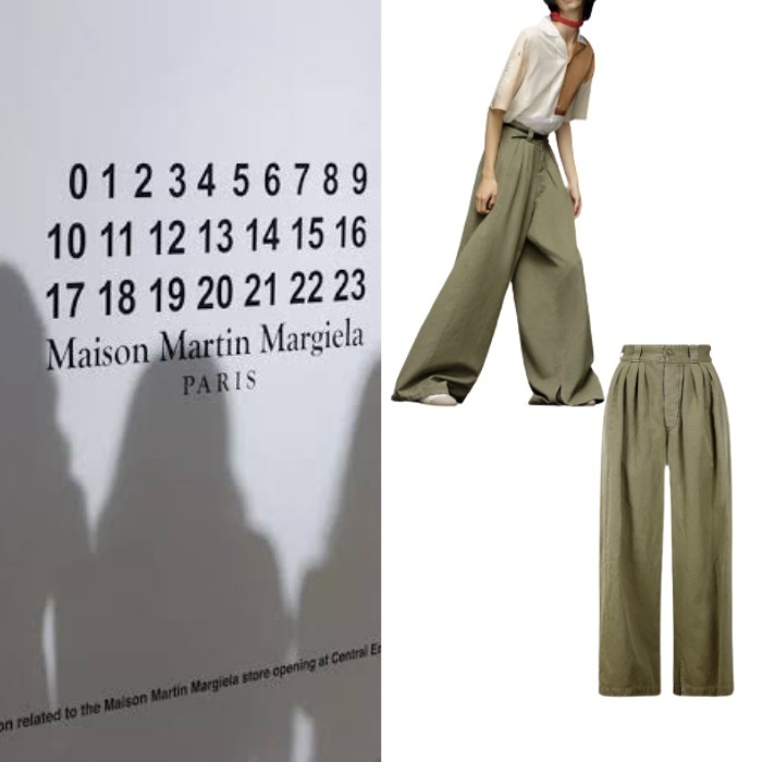 春新作の 【Maison Margiela】コットンリネンキャンバスパンツ
