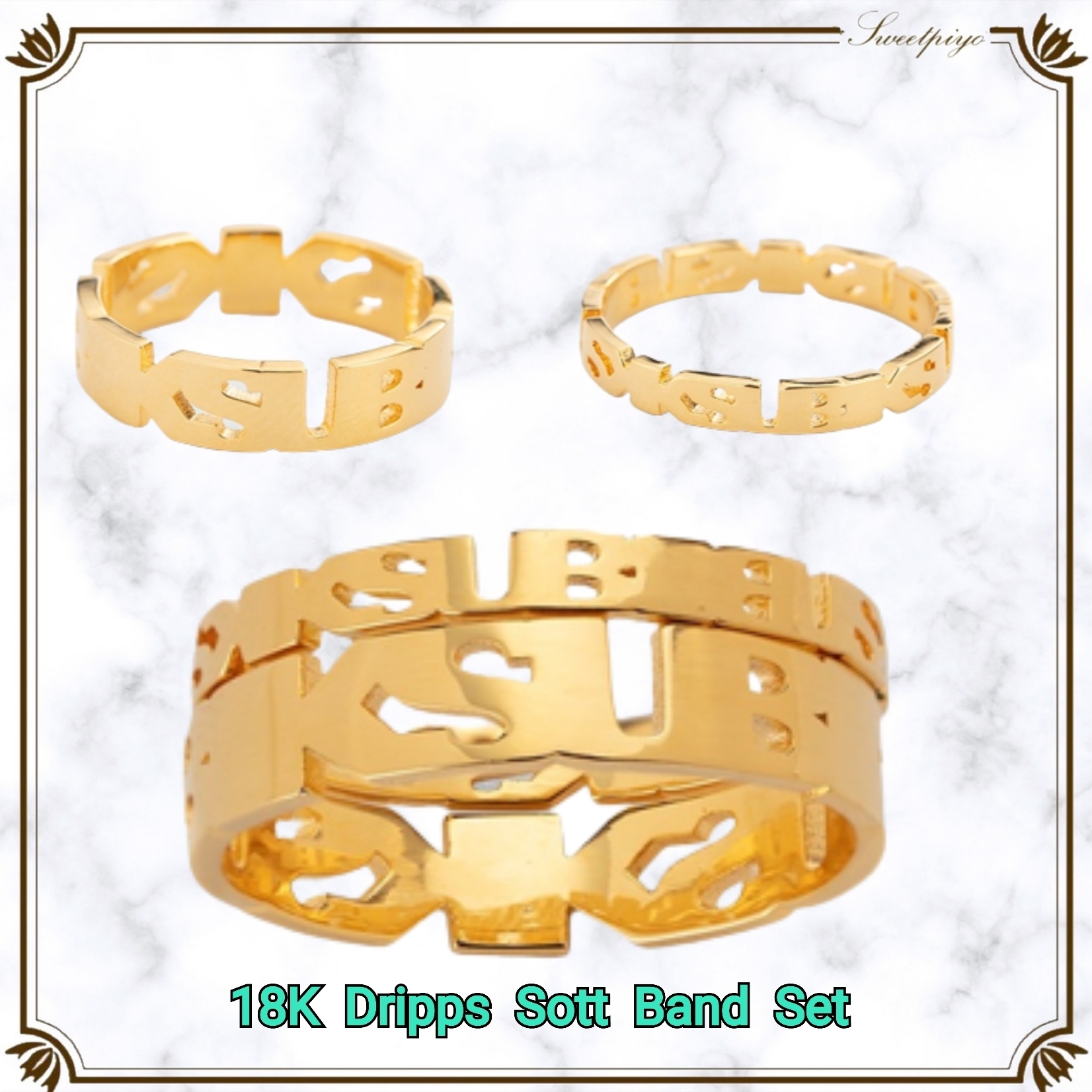 KSUBI スビ☆18K ドリップスソットバンドセット ニッケルフリー
