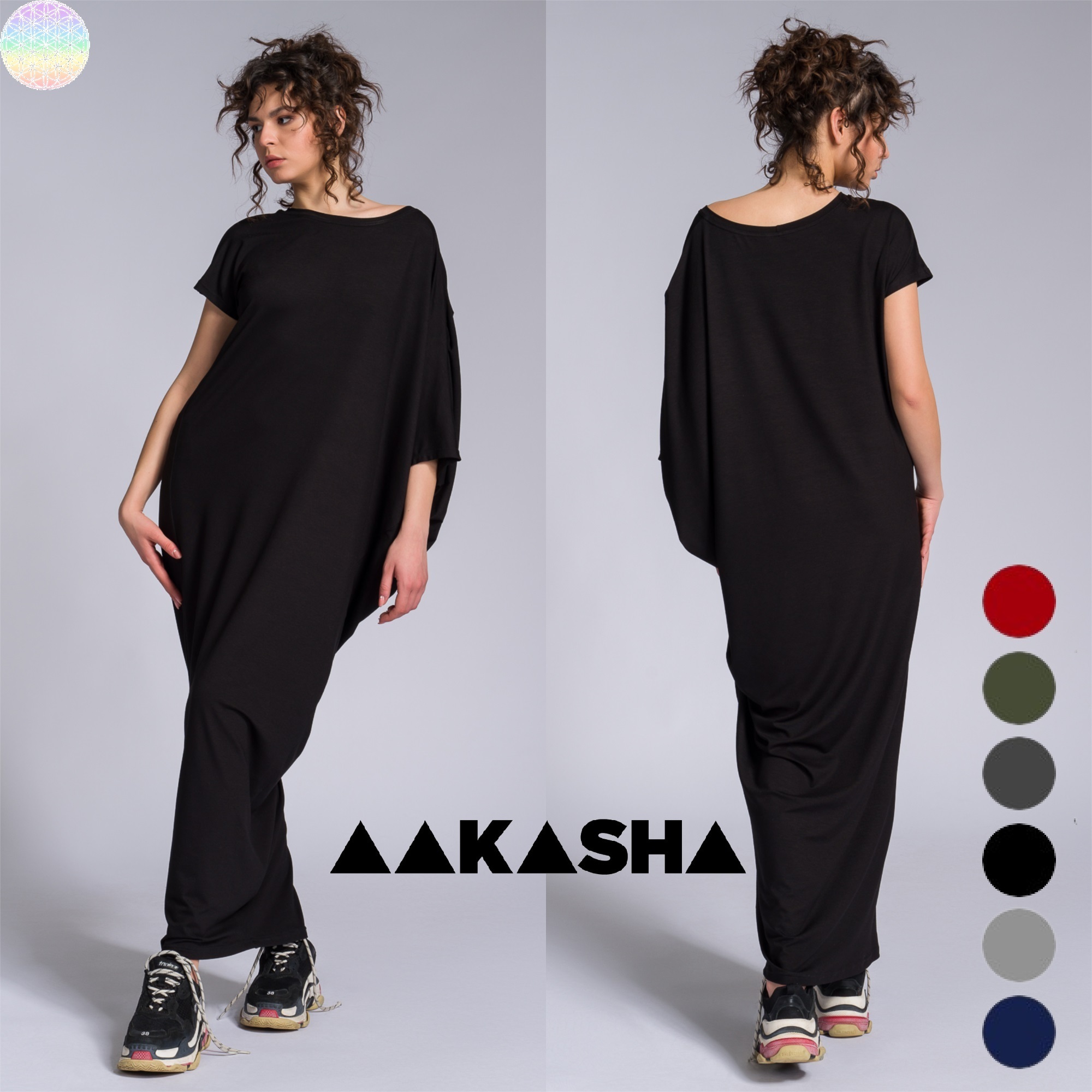 日本未入荷【Aakasha バットウィング アシンメトリードレス】