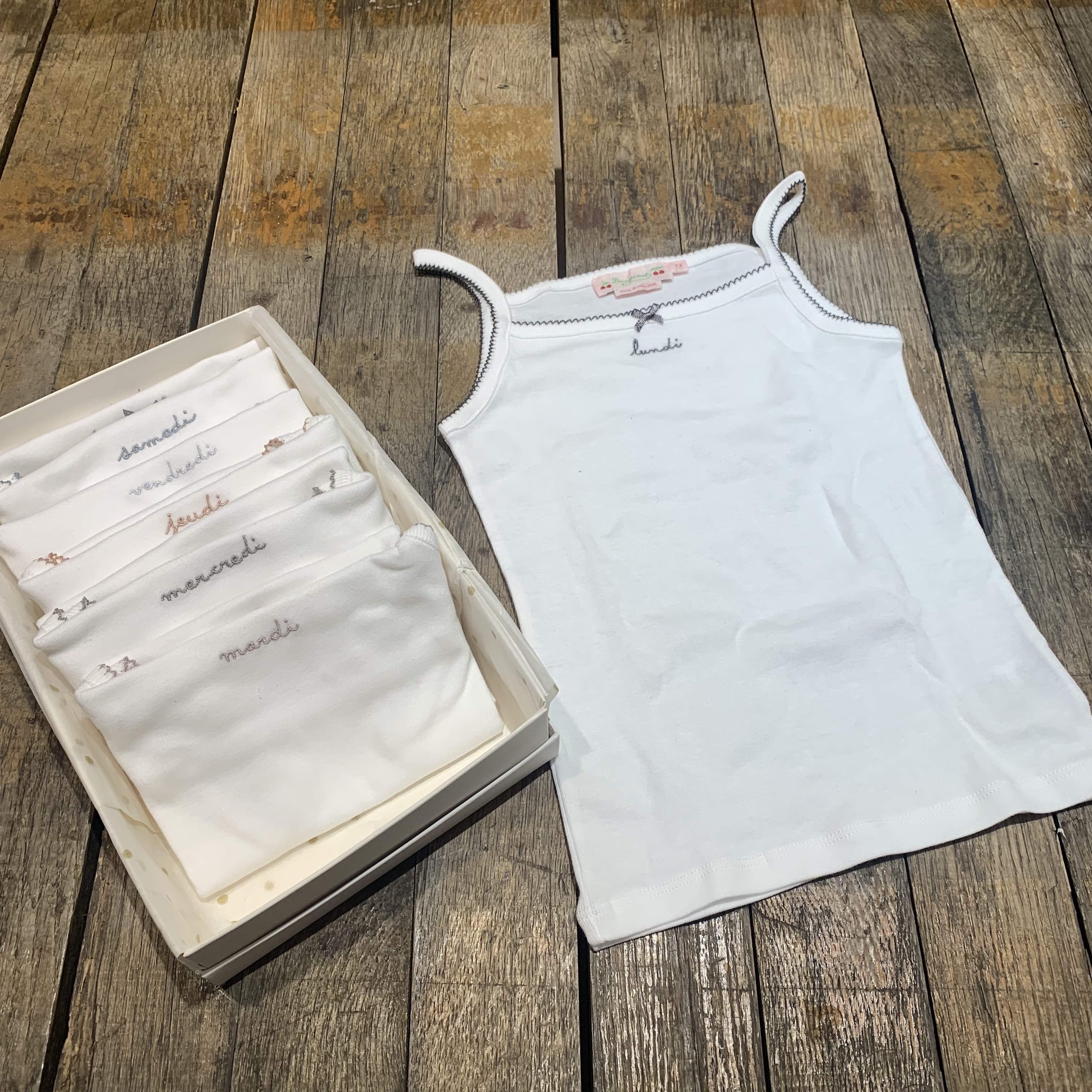 Bonpoint(ボンポワン)定番商品★アンダーウエア7点セット(T1〜3)