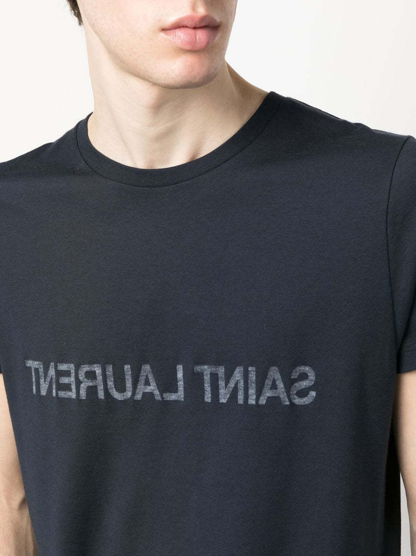 (サンローラン) リバースロゴ Tシャツ SAINT LAURENT リバースTシャツ Tシャツ・カットソー