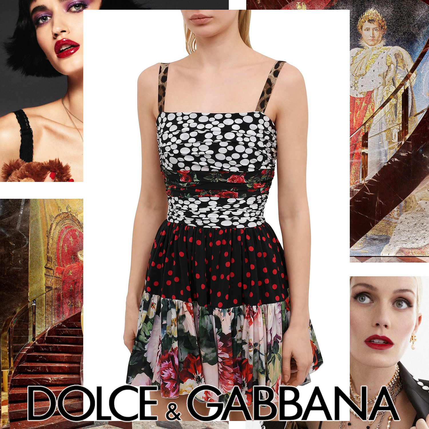 Dolce & Gabbana フラワープリント ミディドレス マルチカラー L54DH8HS5TV_HA5PC_0.jpg