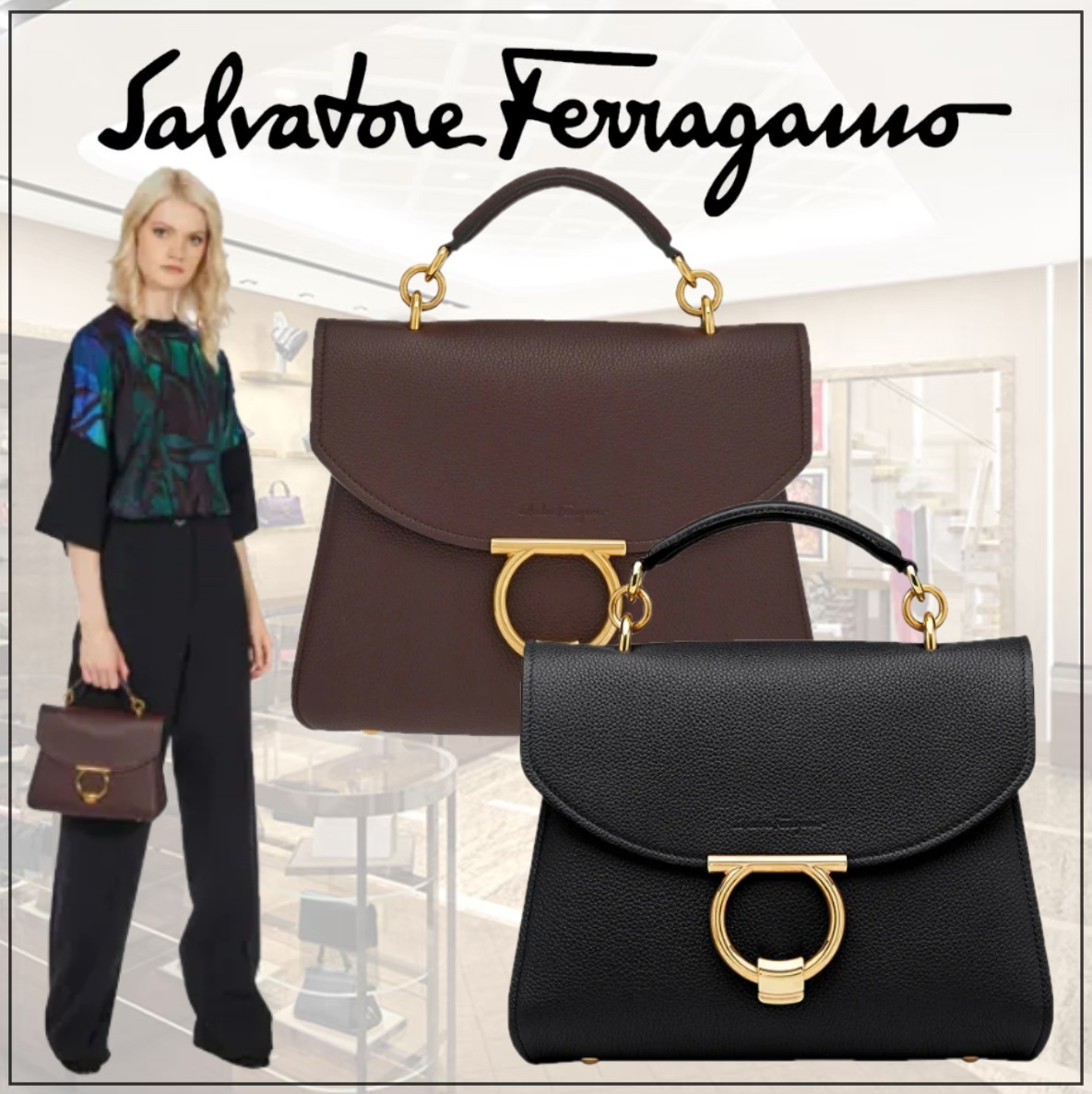 [Salvatore Ferragamo] トップハンドルバッグ