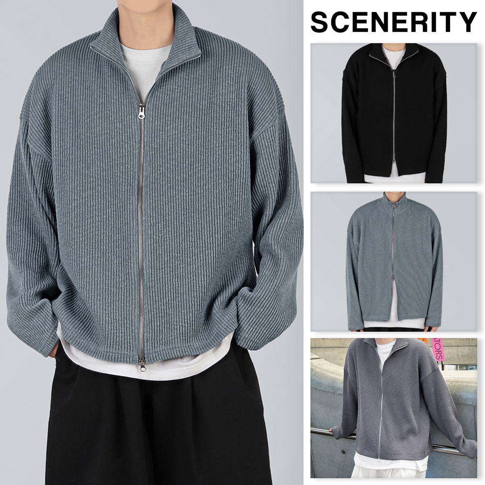 【SCENERITY】Rich Knit Zip Up