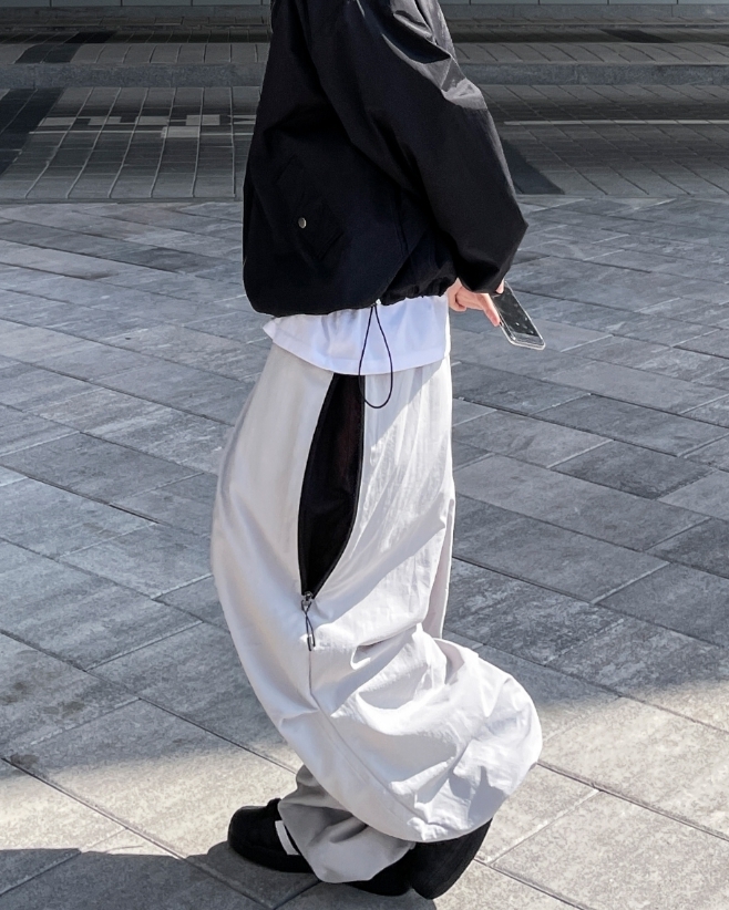 YOURNUS】Zipper Mesh Nylon Balloon Pants (YOURNUS/パンツ