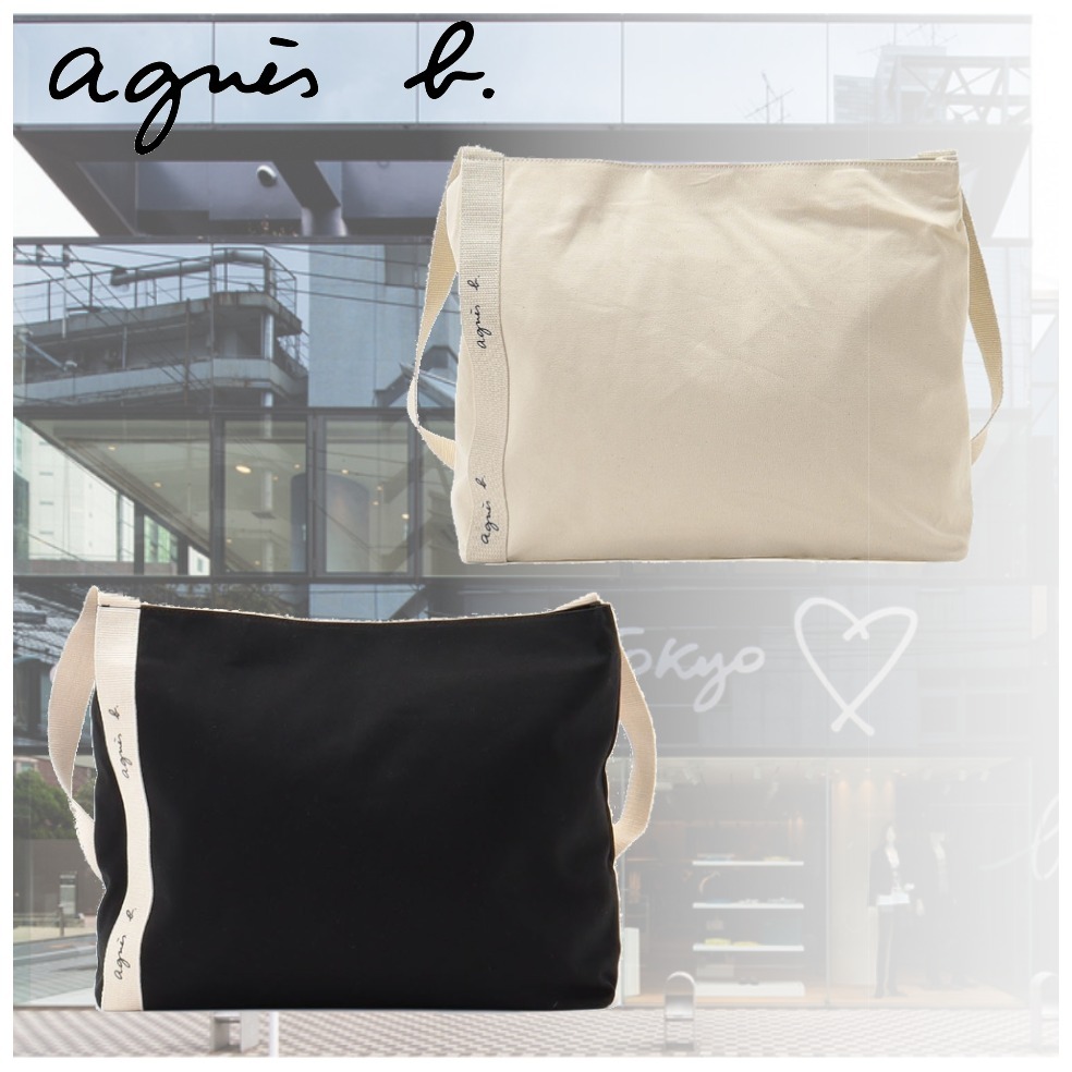 ★人気【agnes b.】ショルダーバッグ コットンキャンバス