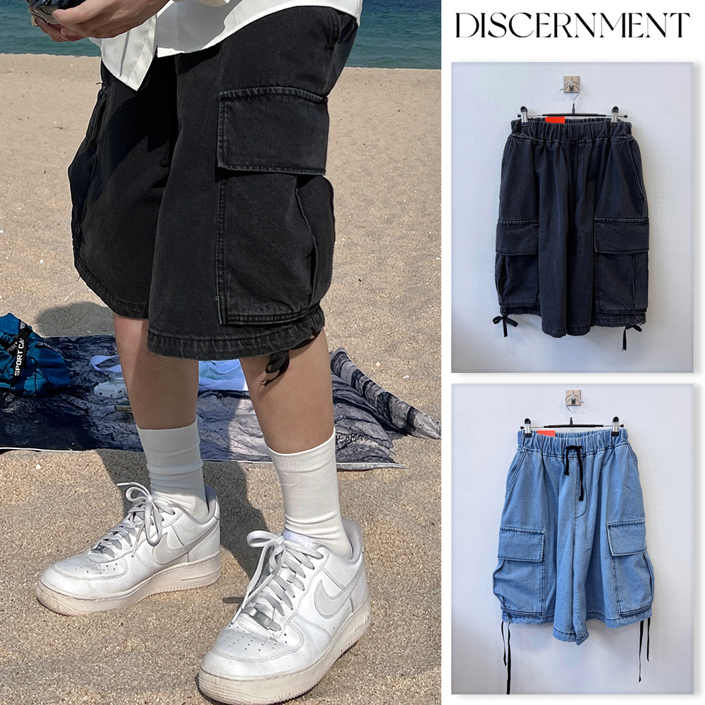 【DISCERNMENT】City balloon denim half PT