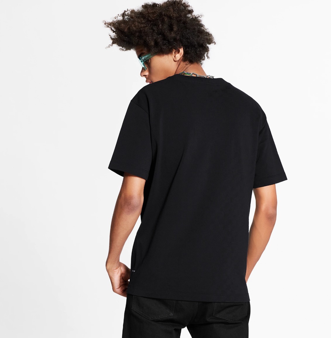 Louis Vuitton Tシャツ《Damier》ブラック コットン 直営店