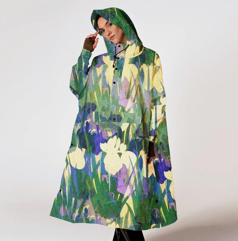 “RAINKISS” RAIN PONCHO アート Lily