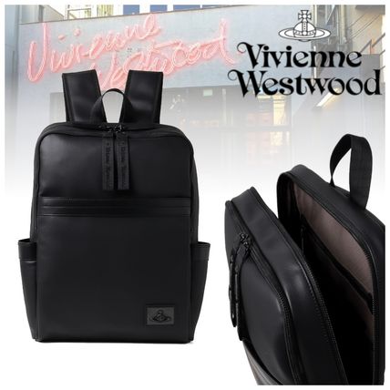 Vivienne Westwood Backpacks Casual Style Unisex Blended Fabrics Street Style A4 Plain