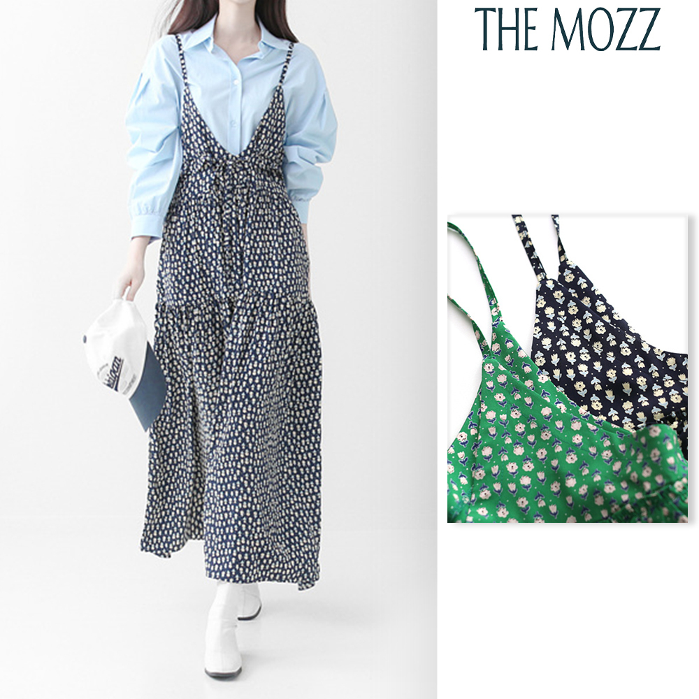 【THE MOZZ】Marron Printed Bustier One Piece
