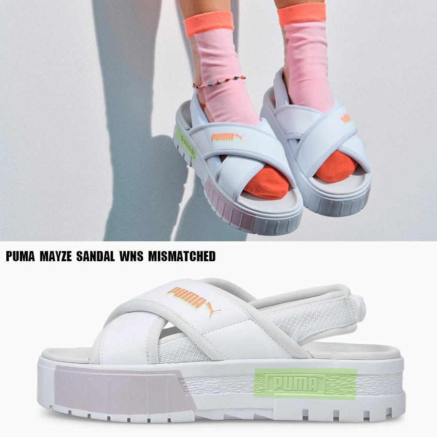 PUMA★MAYZE SANDAL WNS MISMATCHED★厚底★ホワイト系