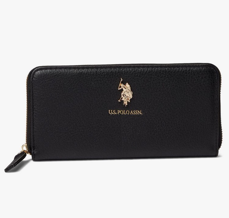U.S.Polo Assn. メタルロゴ ファスナー式 長財布 関税送料込