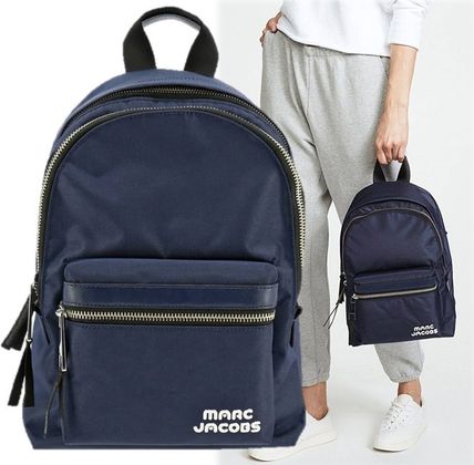 MARC JACOBS Backpacks Unisex Nylon Street Style A4 Plain Logo Backpacks