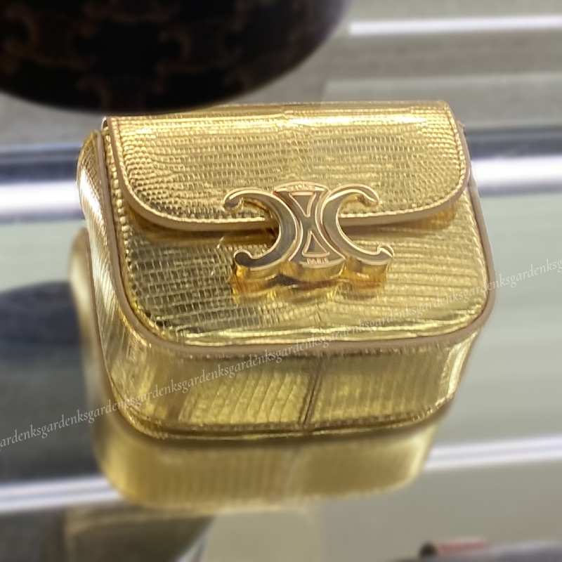 CELINE★ミニ トリオンフ ラミネート リザードレザー★すぐ届く