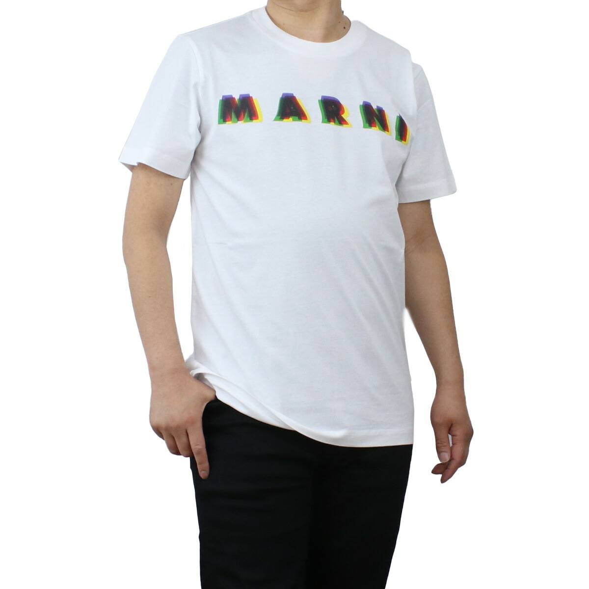 【国内即発】23SS！MARNI 3Dロゴ Ｔシャツ HUMU0198PE MCW01