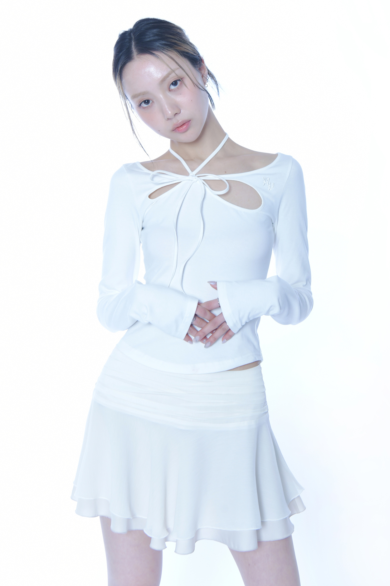 PAIN OR PLEASURE★韓国★人気★ORCHID TOP /追跡あり