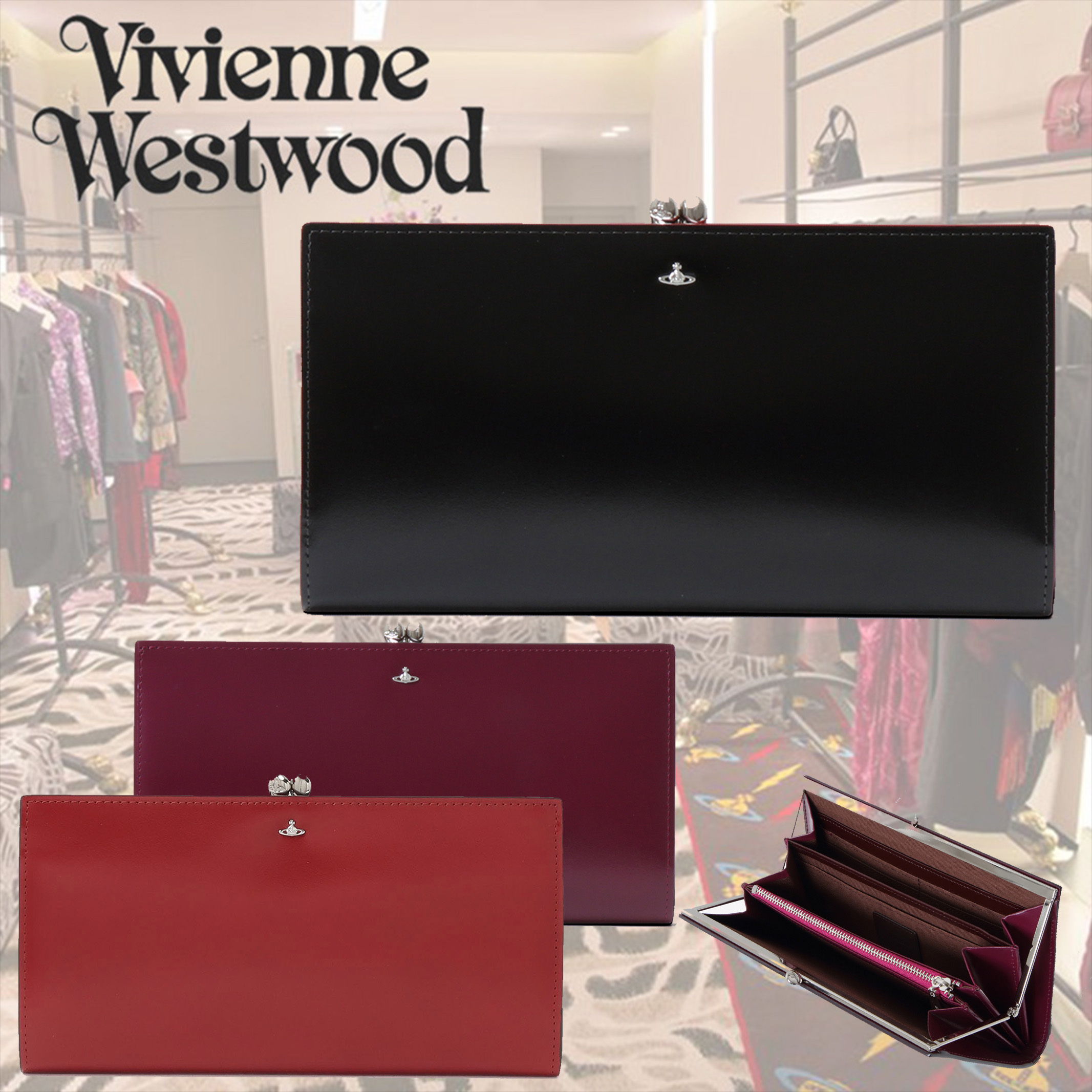 海外最新 すぐ届く【Vivienne Westwood】SIMPLE TINY ORB 口金長財布