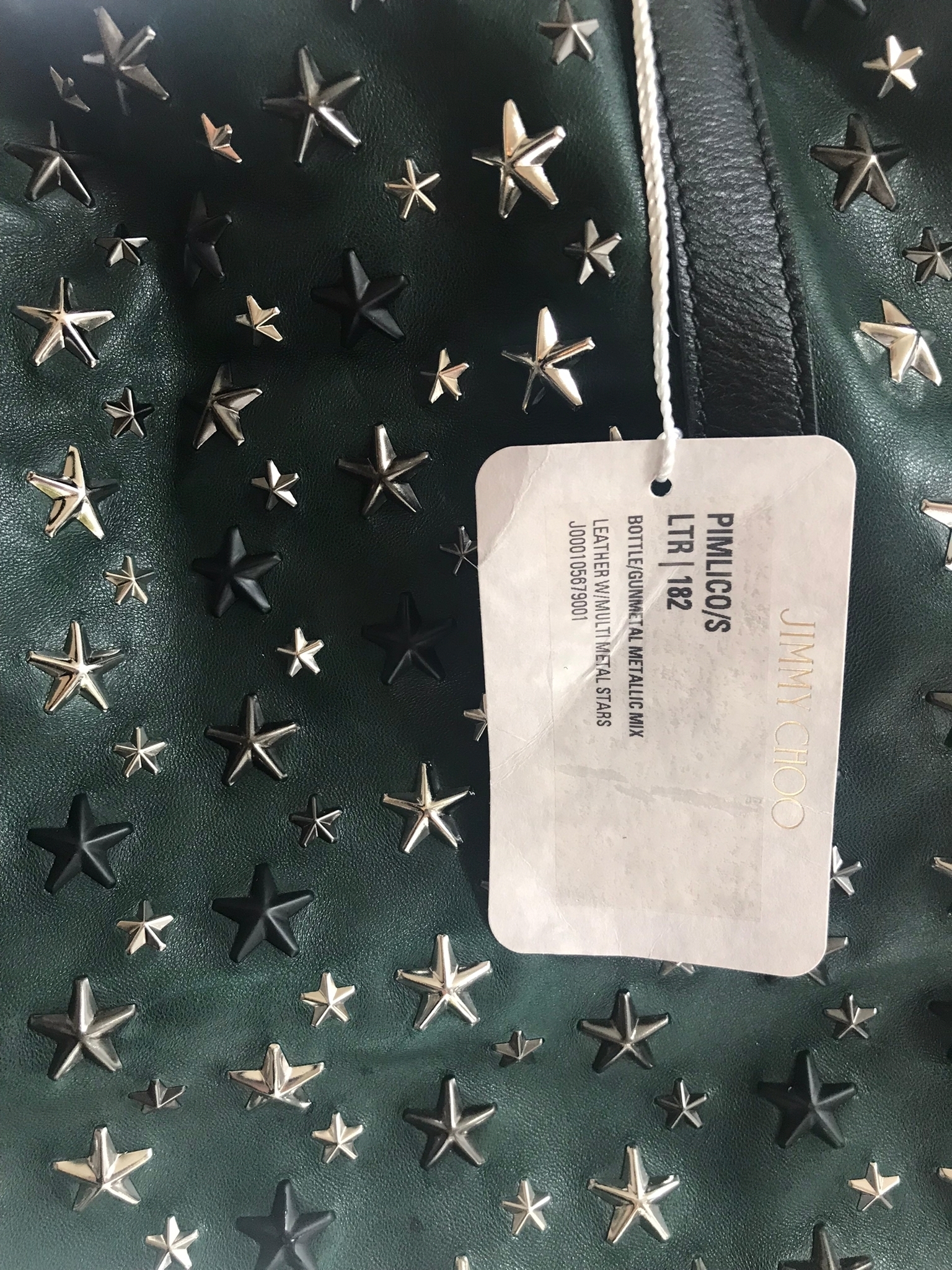 JIMMY CHOO《新作入荷》ミックススターズ付PIMLICO S グリーン