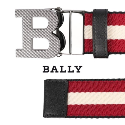 BALLY (バリー) B バックル 3ライン リバーシブル メンズ ベルト