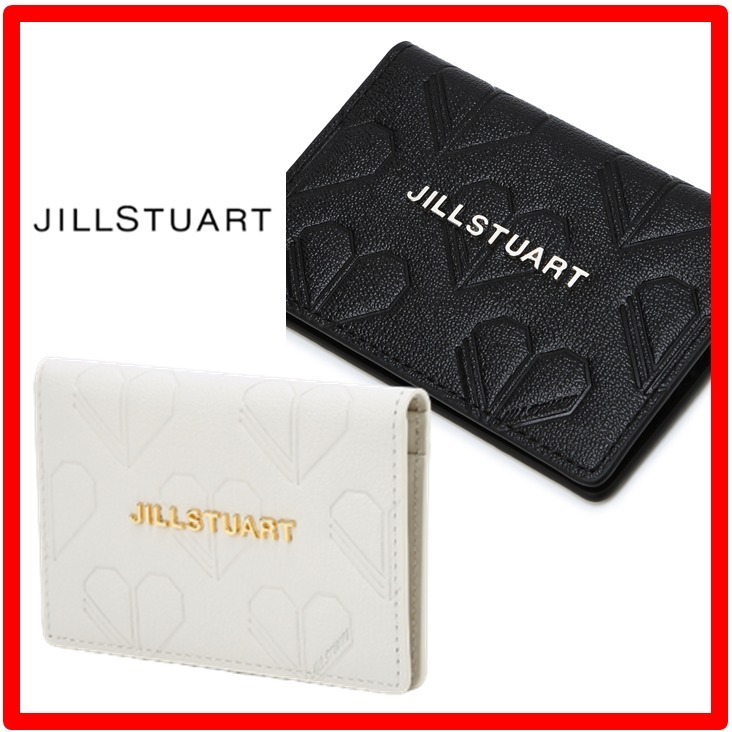 ☆人気☆【JILLSTUART】☆HEART COW LEATHER CARD WALLE.T☆