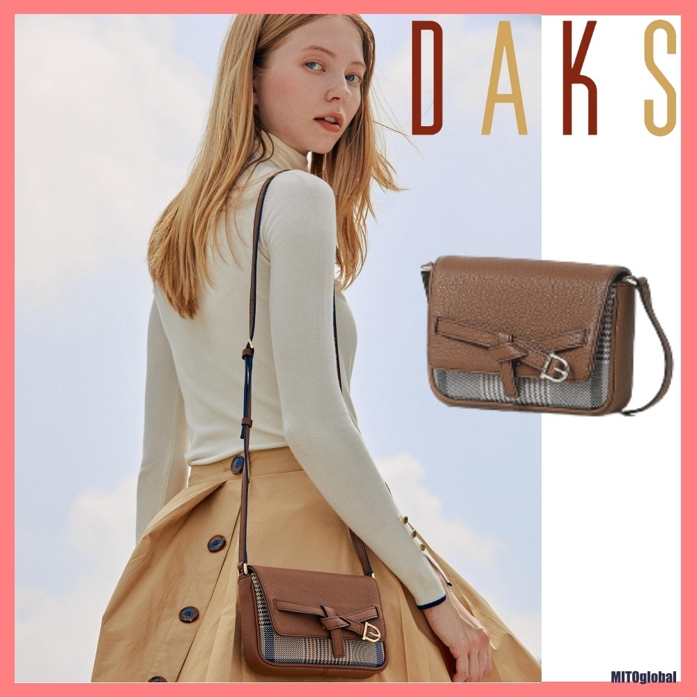 【DAKS】EDINBURGH モダンベルト装飾 ミニクロスバッグ