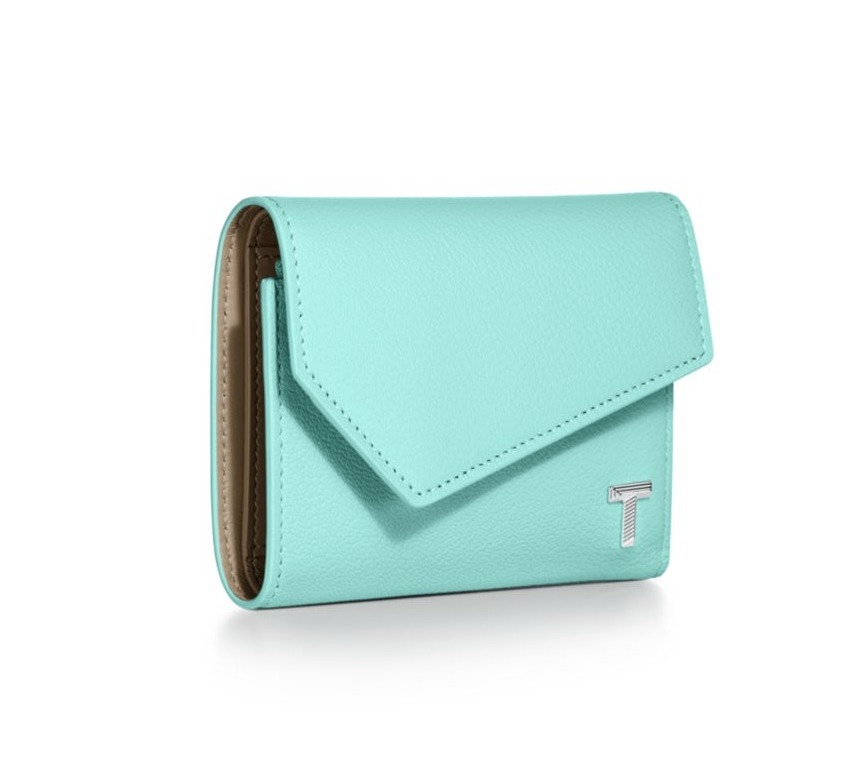 海外限定色★Tiffany & Co. 3つ折りコンパクトウォレット財布