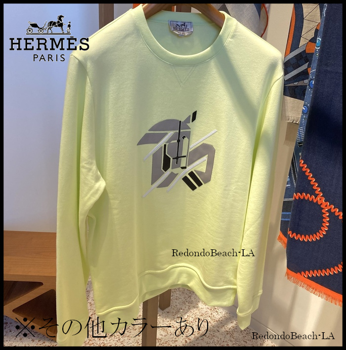 【海外限定色あり】馬柄パッチが上品HERMES★Crewneckスウェット