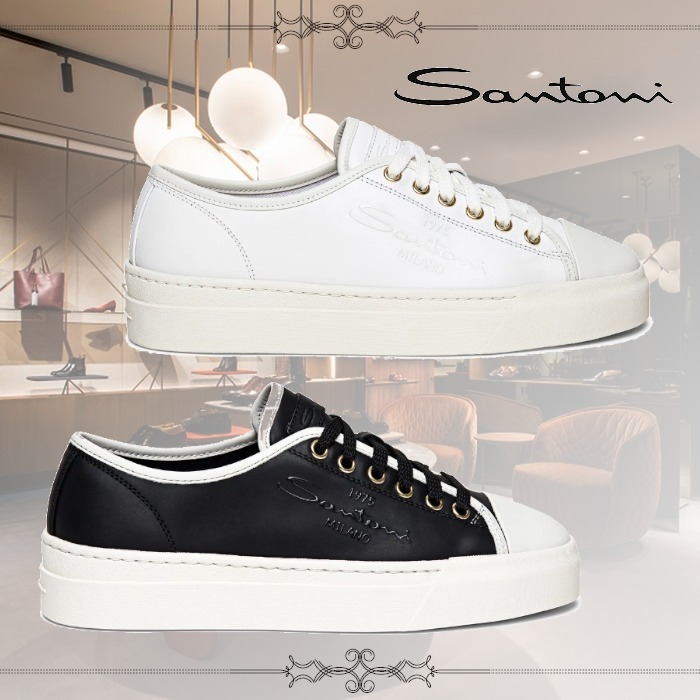 【★完売必至★】Santoni ☆ レザー レディーススニーカー