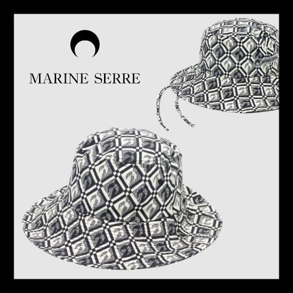 MARINE SERRE Wide-brimmed Hats Unisex Street Style Bucket Hats Wide-brimmed Hats