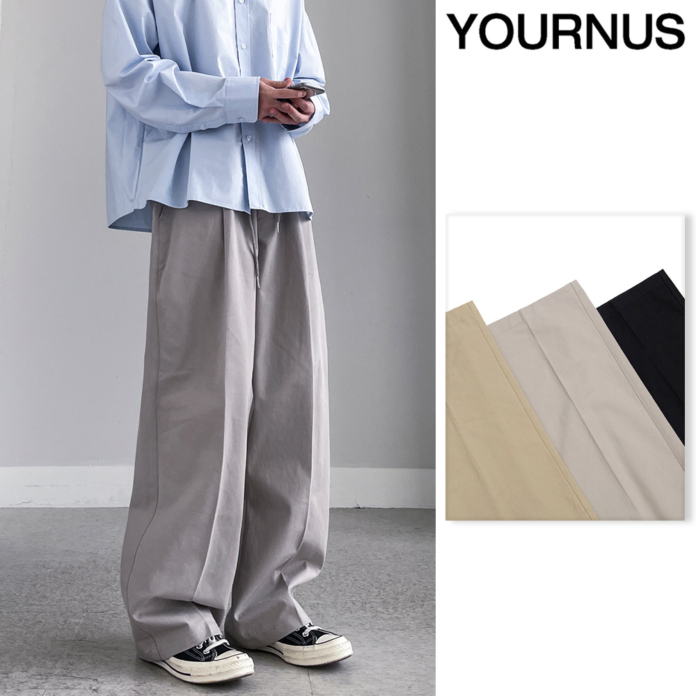 【YOURNUS】Drill Fatigue Wide Pants