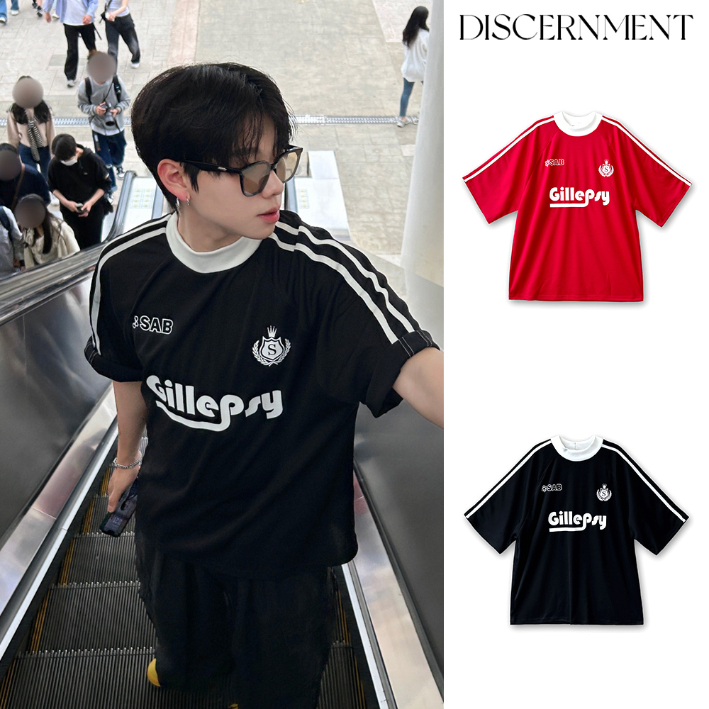 【DISCERNMENT】Newtro Track Jersey Short Sleeve T-Shirt